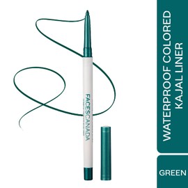 Faces Canada Twist Eye Liner | 24 Hrs Long Stay | Waterproof & Smudgeproof | Made with Carnauba Wax | Intense Color In One Stroke Green 1.2 g