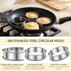 12 Pcs Crumpet Rings 10cm Stainless Steel Baking Rings for
