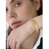 WOWORAMA Dainty Gold Cuff Bracelets for Women Minimalist Slim Open