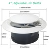AHLSRHZ 4 Inch Adjustable Air Vents, ABS Round Soffit Air