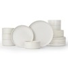 Famiware Star Dinnerware Set for 6, Stoneware Plates and Bowls