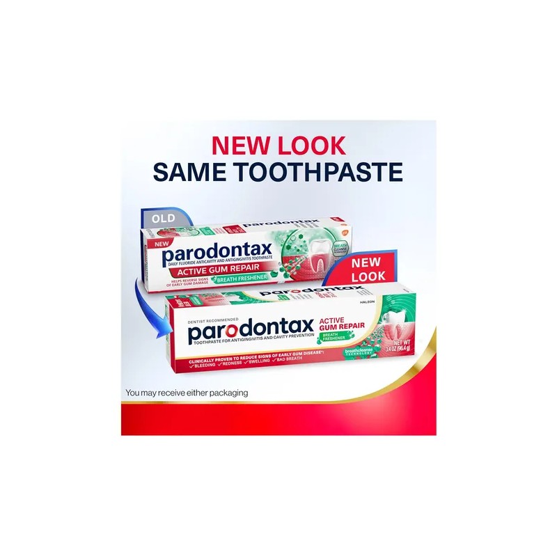 Parodontax 2 Pastas Dental Active Gum Repair Breath Freshene