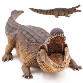Gemini&Genius Giant Crocodile Toy, 15" Realistic Alligator Action Figure, Wildlife World Collectible for Kids or Animal Collector