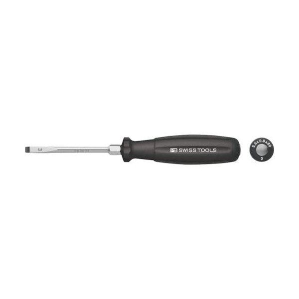 PB Swiss Tools Swiss Grip Durchdringender Schlitzschraubendreher M3 8102DN-3-80