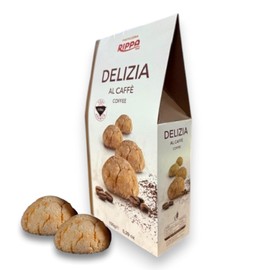Rippa Delizia AL Caffè Handmade Italian Almond Cookies with Rich Coffee Flavor - Soft & Aromatic Amaretti Biscuits a Delightful Treat for Any Occasion - Enjoy Gourmet Cookies with Tea & Chocolate-150g