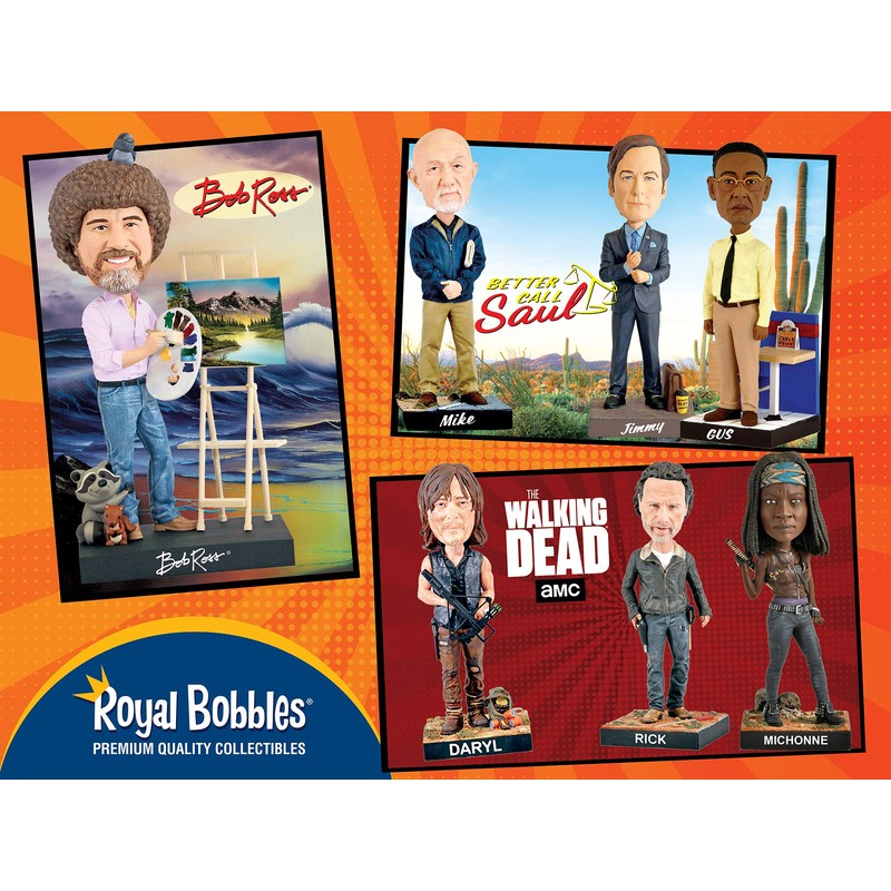 Royal Bobbles Bob Ross Bobblehead, Collectible Bobblehead Figurines