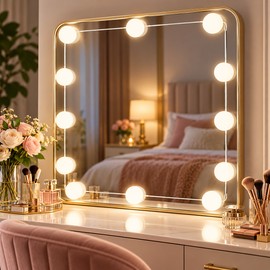 USB LED Vanity Mirror Lights – Dimmable 5V Makeup Mirror Bulbs with Adhesive Mounting for Dressing Tables, Bathrooms, and Beauty Stations