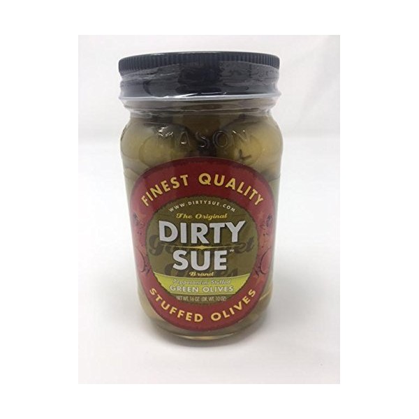 Dirty Sue Olives and Onions (Pepperoncini Stuffed Green Olives)