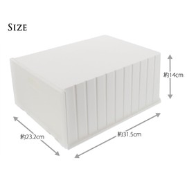 Fudogiken F2606 Shoe Box, Eye-Zook, Stackable Set, Set of 2, White