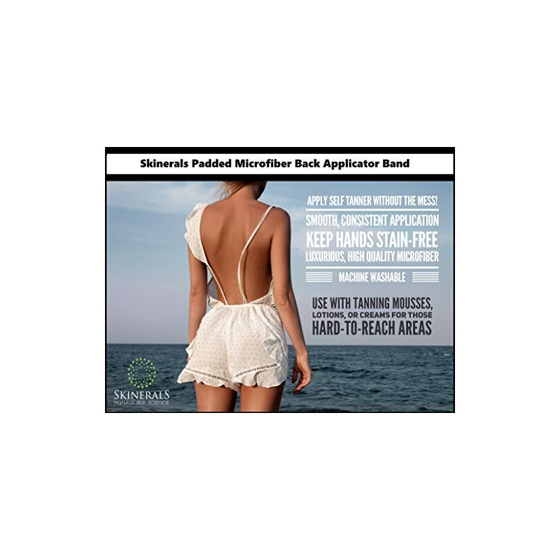 Skinerals Microfiber Back Applicator Mitt Band, Back Self Tanner and