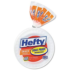 Hefty 00D20769 Foam Plates, Soak-Proof, 7-in., 54-Ct. - Quantity 8