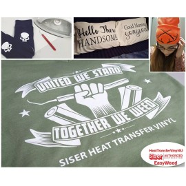 Siser EasyWeed Iron On For T-Shirts 15" x 5 Feet (Message Your Color Selection)
