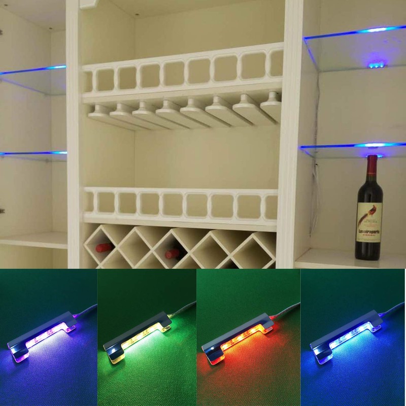 AIBOO LED Glass Shelf Lighting Kit for Glass Edge Back