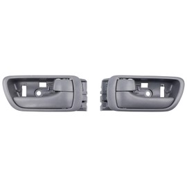 Gledewen Interior Door Handle Front Driver Passenger Side with Door Lock Button, Grey Inside Door Handle, Compatible with Toyota Camry 2002-2006, Replaces# 69206-AA021 69205-AA021