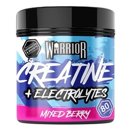 Warrior Creatine Monohydrate + Electrolyte Powder 360 g, 80 Servings - Creatine Powder with Electrolytes, Intra Workout for Muscle Building & Hydration, Sugar Free - Berry Mix