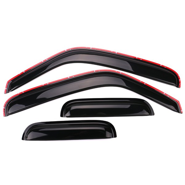 IKON MOTORSPORTS in-Channel Window Visor Compatible with 1999-2011 Ford Ranger,