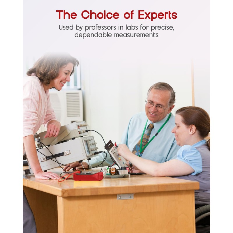 ULTRICS Digital Multimeter Voltmeter Ammeter Ohmmeter with Test Leads, Multi