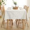 Rectangle Waterproof Jacquard Table Cloth, Wipeable Heavy Duty Vinyl Tablecloth,