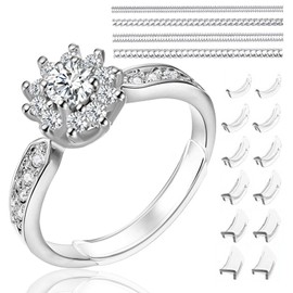 JonesLi Ring Size Adjuster，Ring Sizers for Loose Rings Set，Sing Guards for Loose Rings，with Spiral Silicone Tightener and Invisible Guards，Can Be Used for Both Men and Women Rings