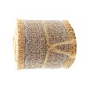 LWR CRAFTS Natural Burlap Ribbon with Lace (Grey)