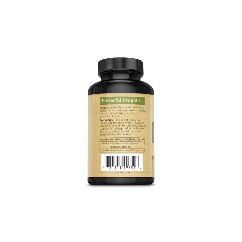 Honey Gardens Bee Propolis : 59351: Cap, (Btl-Plastic) 650mg 120ct