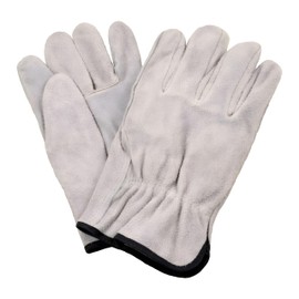 G & F 6050M-3 Premium Split Cowhide Leather Straight Thumb Work Gloves, Drivers Gloves, 3-Pair, Medium