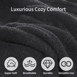 JOOJA Wearable Blanket Super Soft Feather Yarn Blanket Shawl with Pockets Fuzzy Throw Blanket TV Blanket for Adults Teens for Couch Cheetah Grey 58"X64"