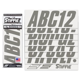 Stiffie Shift Carbon 3" ID Kit Alpha-Numeric Registration Identification Numbers Stickers Decals for Boats & Personal Watercraft