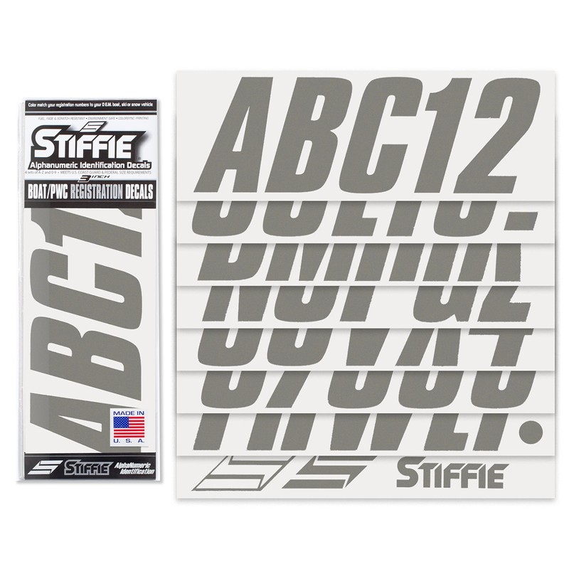 Stiffie Shift Carbon 3" ID Kit Alpha-Numeric Registration Identification Numbers