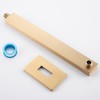 RANDOM 16 Inch Brushed Gold Shower Arm with Flange and