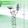 43.5" H Bird Bath and Metal Birdhouses for Outdoors,Metal Standing