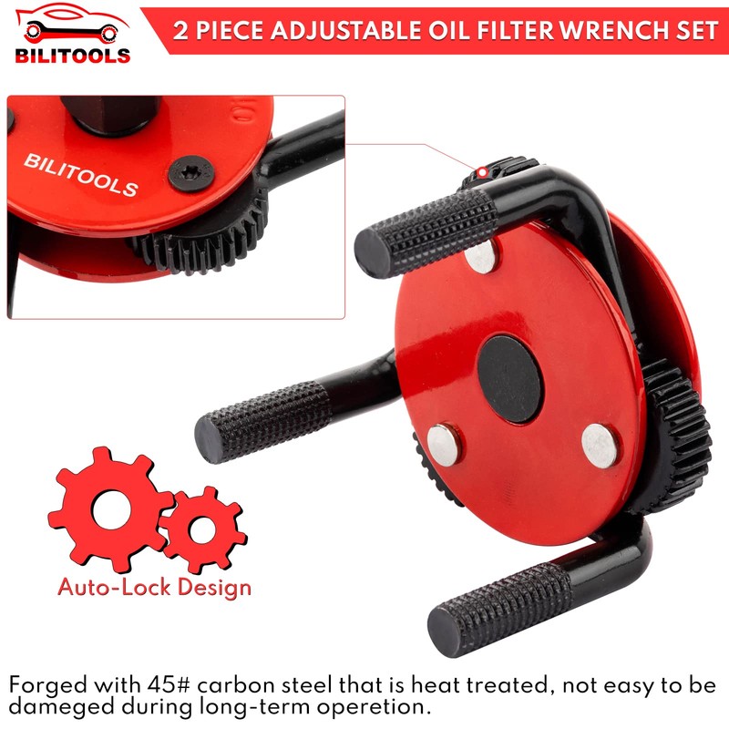 BILITOOLS Oil Filter Removal Tool, Universal Oil Filter Wrench Set