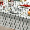 Horaldaily Christmas Tablecloth 60×84 Inch Rectangular, Christmas Pine Tree Green