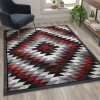 Flash Furniture Teagan 63.6" x 87.6" Diamond Olefin Fabric Area