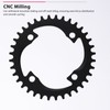 34T Bike Crankset Hollow Integrated Single Speed Round Chainring Aluminium