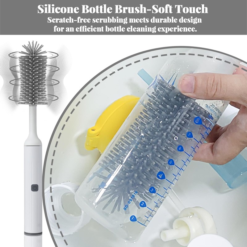 Augensterm - Juego de cepillos de limpieza eléctricos (blanco)