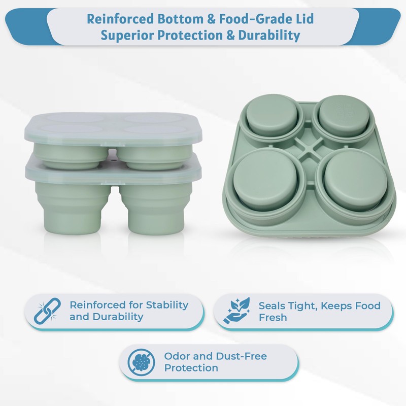 UR Happy Place Silicone Freezer Tray with Lid - Stackable