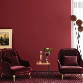 Yancorp 16"x120" Matte Red Contact Papaer Peel and Stick Wallpaper Vinyl Wrap Countertop Wallpapers Waterproof for Cabinets Drawers Bedroom Kitchen Self-Adhesive Wallpaper