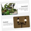 Operitacx Miniature Park Lamp 2pcs Decorative Mini Street Light Models