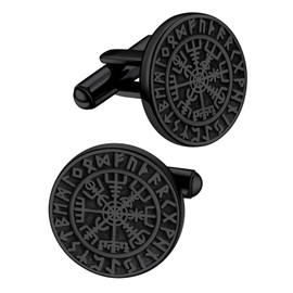Men's Viking Cufflinks Tuxedo Shirt Cuff Links Stainless Steel Shirt Accessories Vintage Talisman Jewelry Groom Engagement Gift for Men
