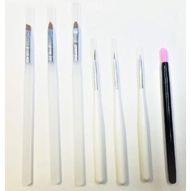 Gel Nail Brush, Beginner Set, Nail Brush Set, For Gel Nails, Introduction Brush Set, Nail Art Line Brush (Full Set)