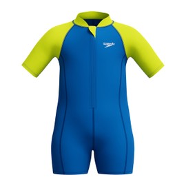 Speedo Boys' Learn to Swim ESential Wetsuit Neoprene Suit | SwiMing LeSons | Soft Touch | Neoprene, Turkish Sea, 2YRS2YRS