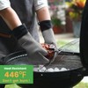 GEEKHOM BBQ Gloves Heat Resistant Oven Mitts - Silicone Grilling