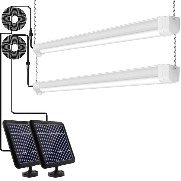 hykolity Solar Powered Shop Light with Motion Sensor, 3FT 17W