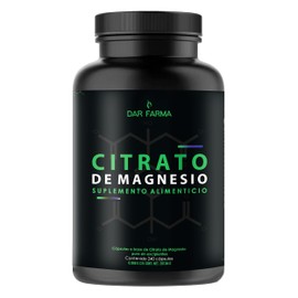 Citrato de Magnesio - 2600mg por Porción - Máxima Pureza - Suministro Prolongado - 240 Cápsulas - Máxima Absorción - Darfarma