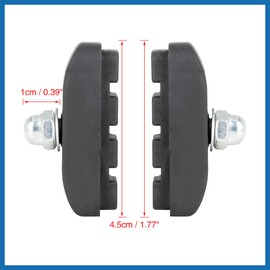 A ABSOPRO Pair Bike Brake Pads Bicycle Block Mountain Bike MTB 45mm Black Item Replacement