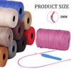 Polyester Macrame Cord 3mm X 219yards，Polyester Yarn for Crochet，Braided Polypropylene