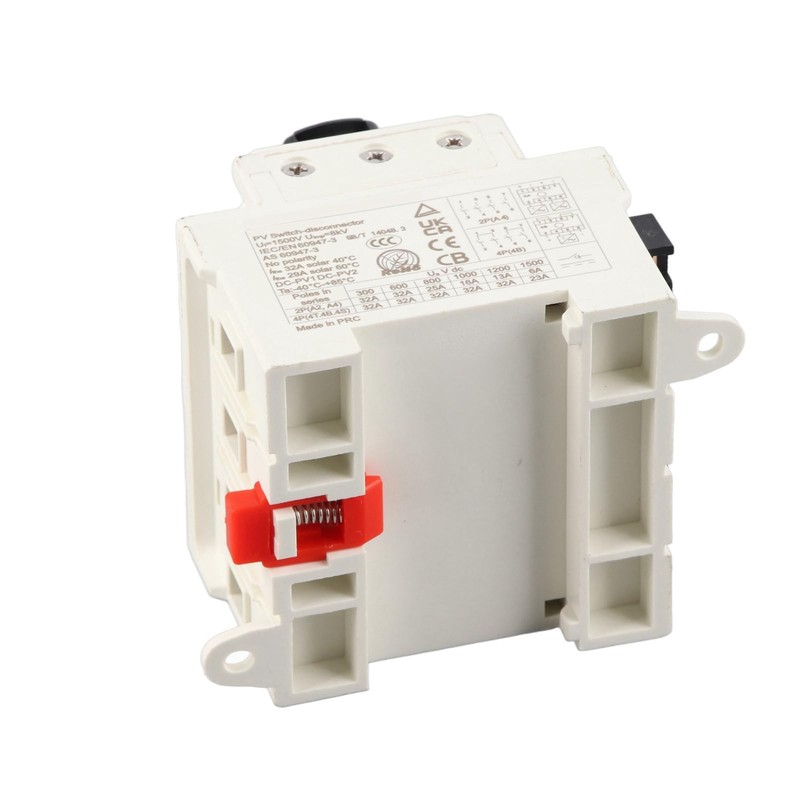 DC Solar and Battery Disconnect Switch 35mm Din Rail Mount