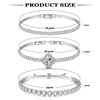 Dochais Women's Tennis Bracelet, Silver, Cubic Zirconia, Diamond Bracelet, Women's