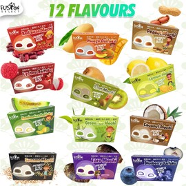 Fusion Select Mochi Daifuku Snacks - Traditional Japanese Rice Cakes with Filling - Flavored Asian Sweet Desserts for Family - Chewy and Soft Texture (Taro)